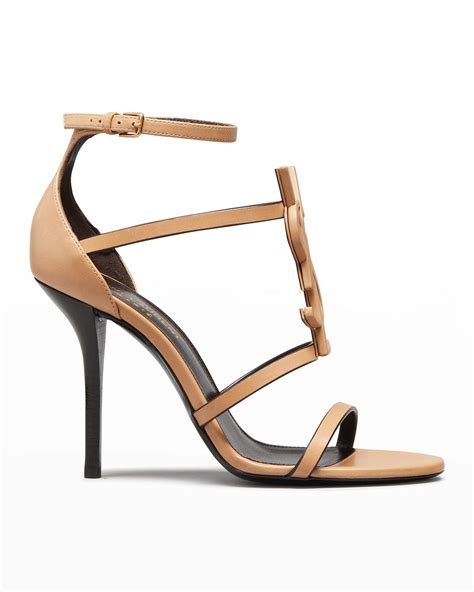 cassandra ysl medallion stiletto sandals|saint laurent tribute sandals flat.